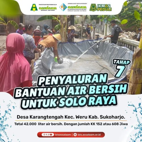 PENYALURAN BANTUAN AIR BERSIH TAHAP 7
