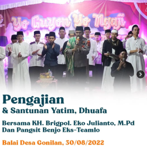 Pengajian dan Santunan Yatim-Dhuafa di Gonilan, Sukoharjo