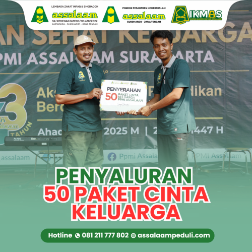 50 Paket Cinta Keluarga Dibagikan dalam Jalan Sehat Milad Assalaam ke-43 oleh LZIS Assalaam